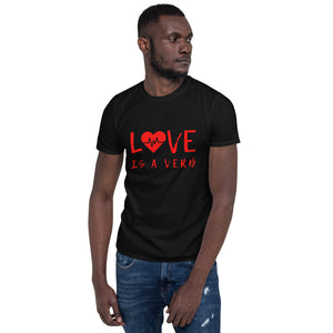 Love is a Verb Short-Sleeve Unisex T-Shirt